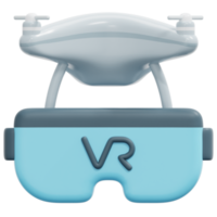 virtual reality 3d render icon illustration png