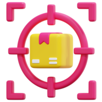 target 3d render icon illustration png