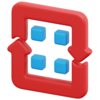 repeat 3d render icon illustration png