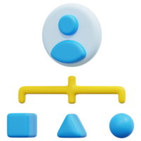 coordination 3d render icon illustration png