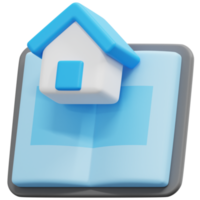 architecture 3d render icon illustration png