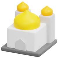 mosque 3d render icon illustration png