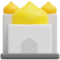 mosque 3d render icon illustration png