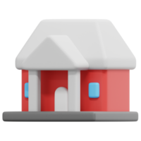 mansion 3d render icon illustration png