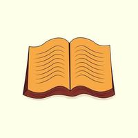 Open Book. Reading concept. flat vector icon illustration on isolated background.