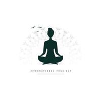 International yoga day vector illustration