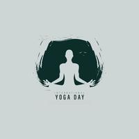 International yoga day vector illustration