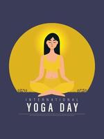 internacional yoga día vector ilustración