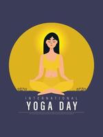 International yoga day vector illustration