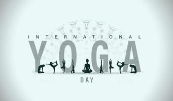 International yoga day vector illustration