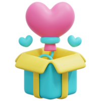 ilustración de icono de render 3d de regalo png