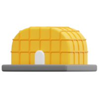 longhouse 3d render icon illustration png