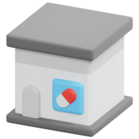 ilustração de ícone de renderização 3d de farmácia png