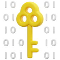 encryption 3d render icon illustration png