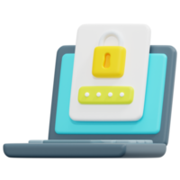 authentication 3d render icon illustration png