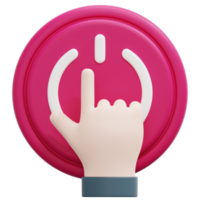 button 3d render icon illustration png