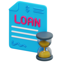 loan 3d render icon illustration png