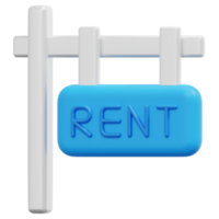 rent 3d render icon illustration png