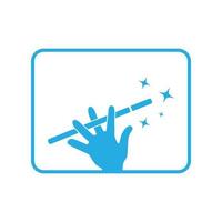 magic wand icon logo vector template