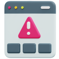 alert 3d render icon illustration png