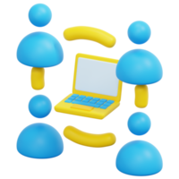 collaboration 3d render icon illustration png