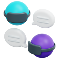 ilustración de icono de procesamiento 3d de chat png