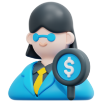 accountant 3d geven icoon illustratie png