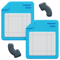 document 3d render icon illustration png