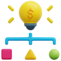 business idea 3d render icon illustration png