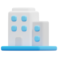 apartment 3d render icon illustration png