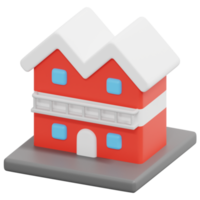 multifamily house 3d render icon illustration png