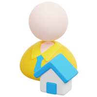 sales agent 3d render icon illustration png