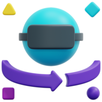 vr 3d rendere icona illustrazione png