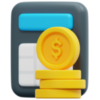 accounts 3d render icon illustration png