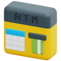 ATM 3d rendere icona illustrazione png