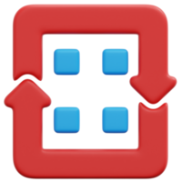 repeat 3d render icon illustration png