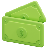 cash 3d render icon illustration png