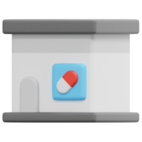 pharmacy 3d render icon illustration png