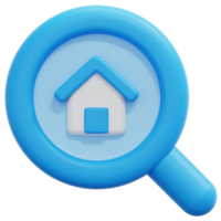 search 3d render icon illustration png