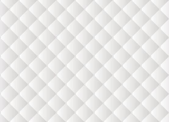 White padded quilt square with beads seamless pattern. Upholstery leather texture vector background.