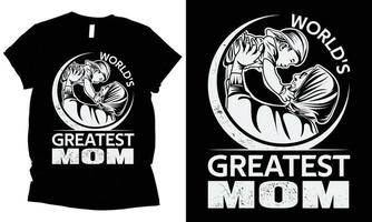 World's Greatest Mom graphical t-shirt design. vector