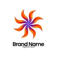 3d flower logo design. flower logo company. abstract flower logo. abstract spiral logo. vector