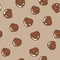 Hazelnut seamless pattern, hazelnut vector illustration. hand drawing