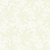 Seamless vector meadow flowers beige pattern. Monochrome sketch print. Blooming background. Seasonal print, spring theme