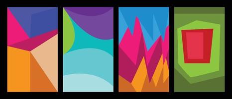 design art template, wall decoration background with geometric style vector