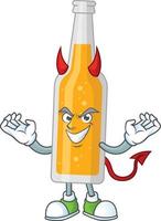 Cartoon character of bottle of beer vector