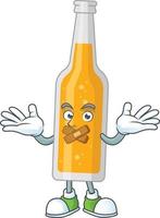 Cartoon character of bottle of beer vector