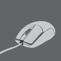 Old corded computer mouse vector