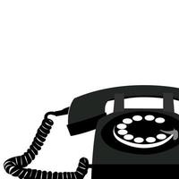 Old Corded Rotary Dial Telephone vector