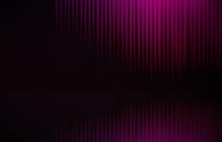 Abstract illuminated empty dark violet stage with drapery. Design template. 3d vector background